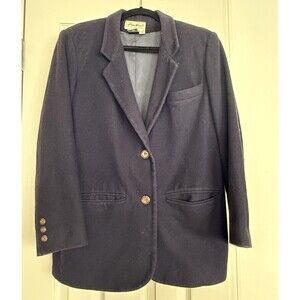 Eddie Bauer Blazer Women's M Plum Purple Wool Blend 90s VTG Classic Prep